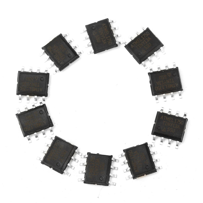 10Pcs ATTINY13 ATTINY13A TINY13A MCU AVR 1K FLASH 20MHZ 8SOIC IC (ATTINY13A-SSU)
