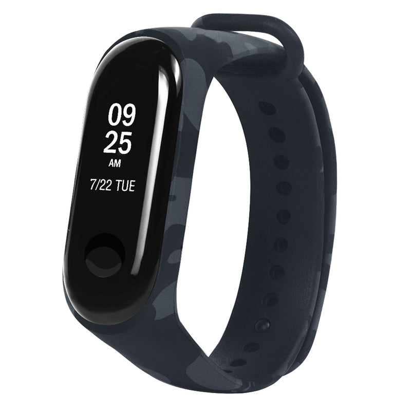TPE Camouflage Pattern Watch Band Strap Replacement for Xiaomi Miband3