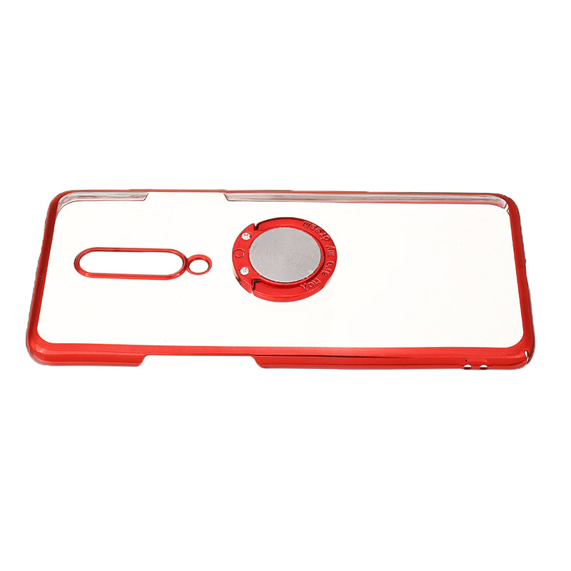 Bakeey Shockproof Plating Bumper With Ring Holder Hard PC Protective Case for OnePlus 7 Pro