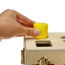 Children Wooden Little Lock Door Latch Box Case Kid's Early Educational Toys