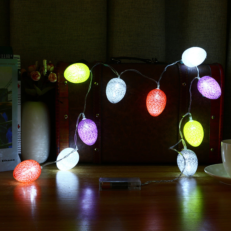 KCASA 1.8M 10 LED Cotton Easter Egg String Lights LED Fairy Lights for Festival Christmas Halloween