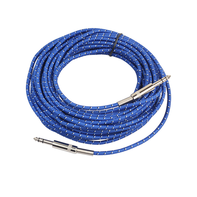 REXLIS BK3044B 1/ 1.8/ 3M 6.35 Male to Male Electric Guitar Microphone Audio Cable