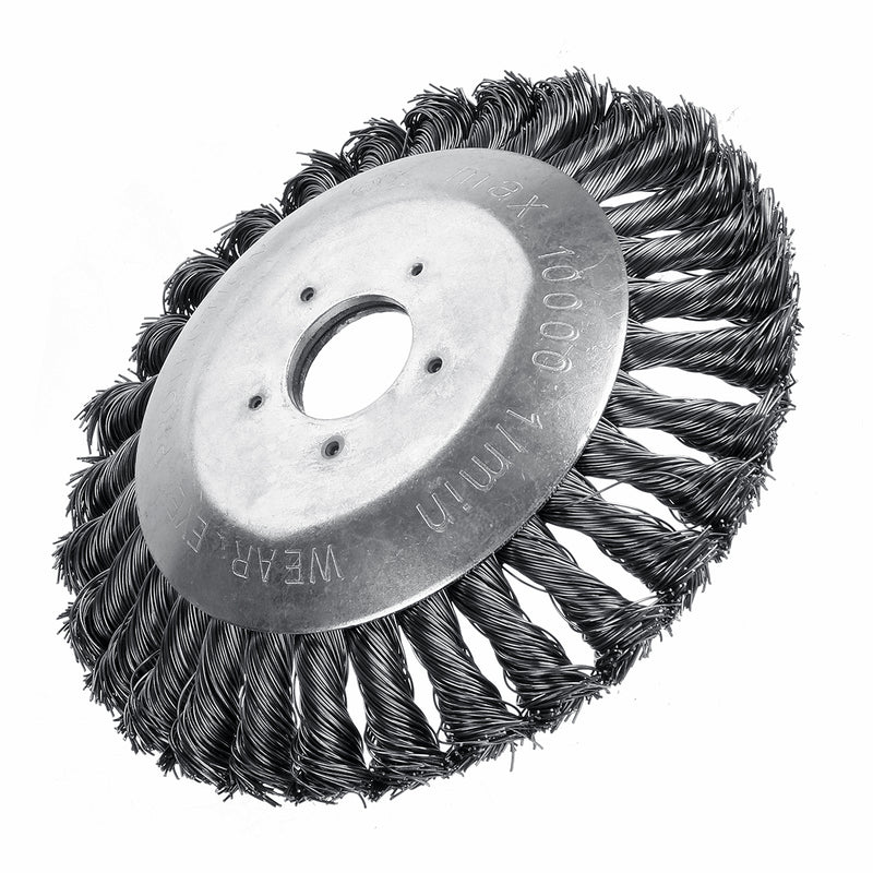 150mm Weed Trimmer Head Lawn Mower Sharpener Grass Weeder Steel Brush Head