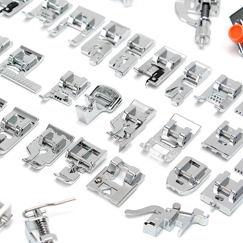 52Pcs Domestic Sewing Machine Tools Accessories Foot Presser Feet Kit For Singer Brother Janome