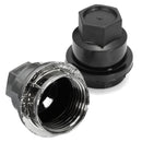 Black Chrome Plastic Wheel Lug Nut Cover Cap