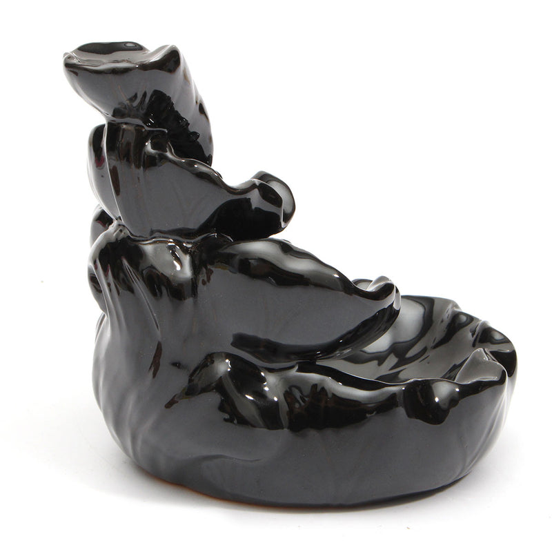 Ceramic Backflow Incense Cone Burner Feng Shui Censer Holder Water Stream Home Fragrant Furnace