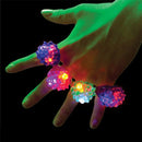 5PCS LED Flashing Elastic Rubber Blinking Strawberry Finger Ring Decoration Toys