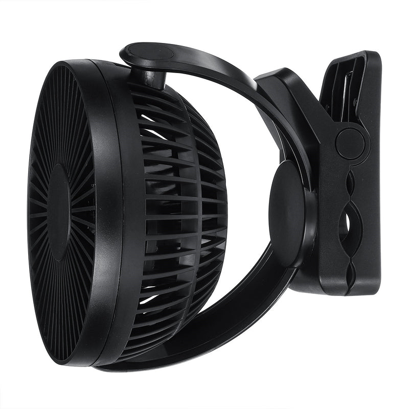 360 Portable 3 Speed USB Clip On Timing Desk Fan Pram Car 5000mAh Rechargeable