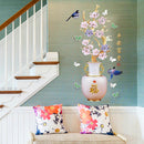 Miico SK9335 Vase Painting Sticker Living Room Bedroom Door Background Decorative Wall Sticker