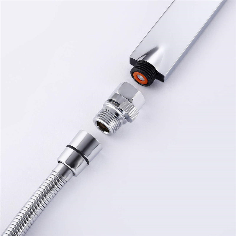 G 1/2 Copper Shower Head Shut-Off Valve Quick Open Adapter Valve Flow Regulator