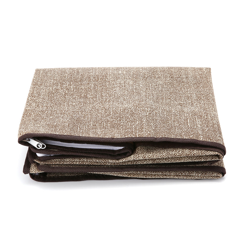 Janolia  Foldable Clothes Storage Bag Clothes Quilts Divider Organizer High Capacity Folding Bamboo Bags Bed Under Closet