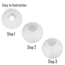 30PCS Per Set 6"-14" Purple White Rose Paper Lantern Chinese Round Lamp Cover Wedding Hanging Decor