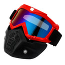 Motorcycle Face Helmet Goggles Mask TPU+PC Windproof