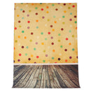5x7FT Vinyl Cute Yellow Colorful Dot Wood Floor Photography Backdrop Background Studio Prop