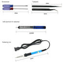 60W 110V/220V Electric Solder Iron Welding Tool Kit Solder Wire Tweezers