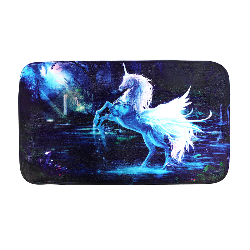 Bathroom Horse Shower Curtain Toilet Cover Mat & Pedestal Rug Mat & Bath Nonslip Mat