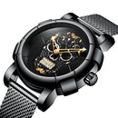 Biden 0086-1 3D Skull Men Wrist Watch Fashion Style Creative Quartz Watch