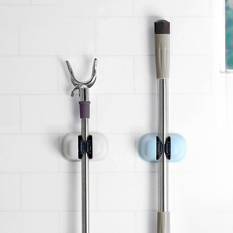 Seamless Mop Rack Free Punching Mop Clip Mop Hooks Seamless Mop Rack Free Punching Wall Hanging Mop Broom Card Holder
