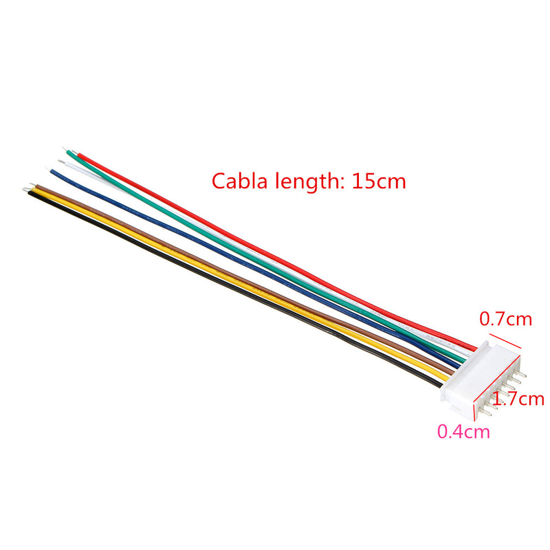 Excellway 10 Sets Mini Micro JST XH2.54mm 7 Pin Connector Plug Socket Wire Cable 150mm