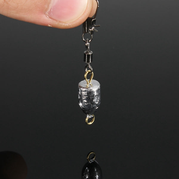 ZANLURE Fishing Sinker Fishing Rolling Swivel Sea Fishing Lead Weights Sinkers with Snap Swivels