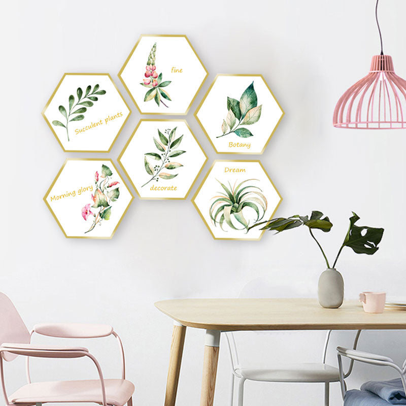 Miico FX82021 2PCS Plant Photo Frame Decorative Sticker Home Decorative Wall Sticker Removable Sticker