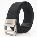 AWMN 2SD 125CM Nylon Tactical Belt Outdoor Leisure Double Zinc Alloy Waist Belts