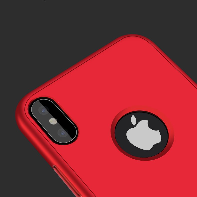 Bakeey 360 Full Body Front & Back Silicone Protective Case With Tempered Glass Film For iPhone X