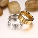Trendy Golden Gear Ring Rotatable Silver Color Stainless Steel Rings for Men