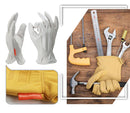 OZERO Men's Work Gloves Goat Leather Protection Safety Cutting Working Repairman Garage Racing Glove