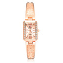 SOXY 0123 Rose Gold Case Rectangle Dial Design Ladies Bracelet Watch Fashion Style Quartz Watch