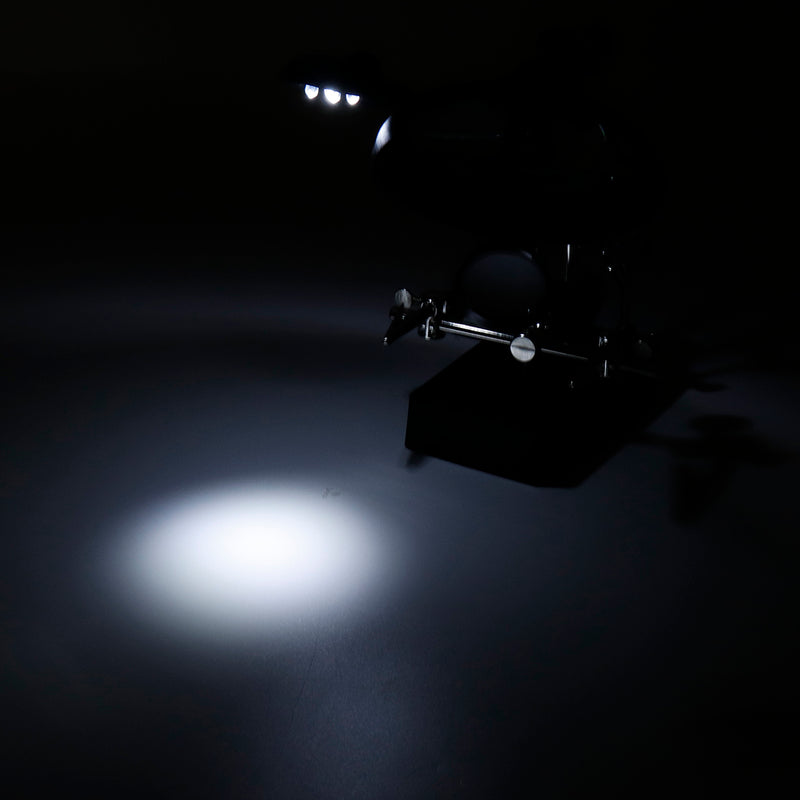 5LED Light Desk Lamp Magnifier Desktop Magnifying Glass Adjustable Support Clamp
