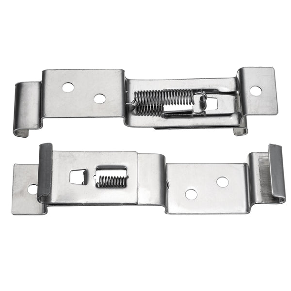 Stainless Steel Car License Plate Frame Holder Trailer Number Plate Clips Spring