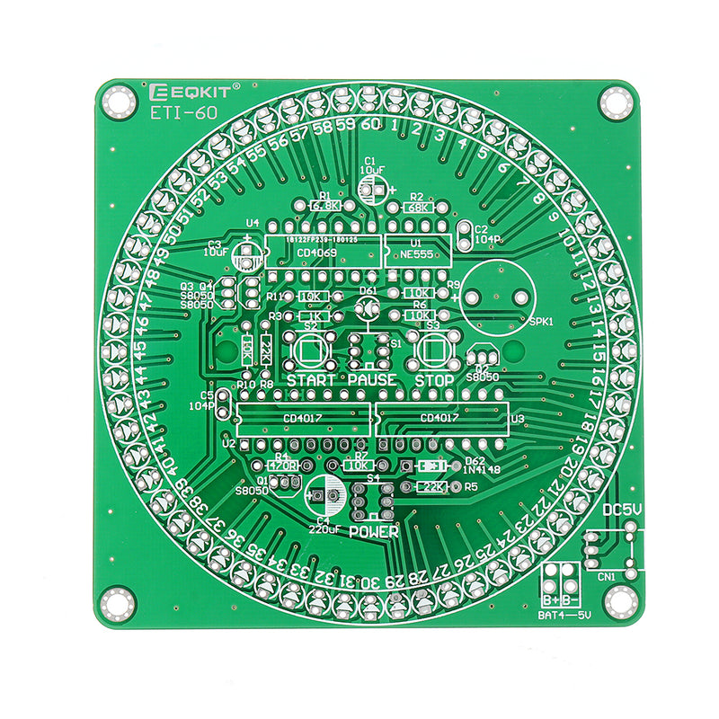 3pcs EQKIT 60 Seconds Electronic Timer Kit DIY Parts Soldering Practice Board