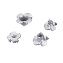 Suleve 80Pcs Zinc Plated Steel T-Nut 4 Pronged Tee Blind Insert Nuts Assortment M3/M4/M5/M6/M8