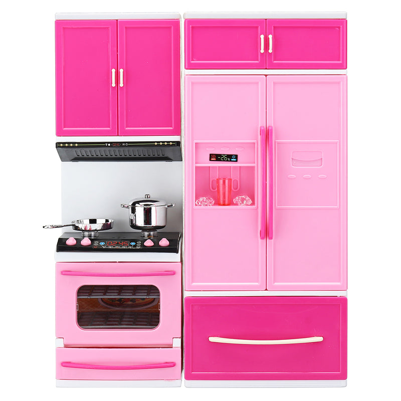 Large Girl Kid Wooden Play Kitchen Playset Children's Role Play Pretend Set Toys