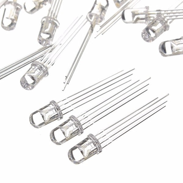 250pcs LED RGB Common Cathode 4-Pin F5 5MM Diode