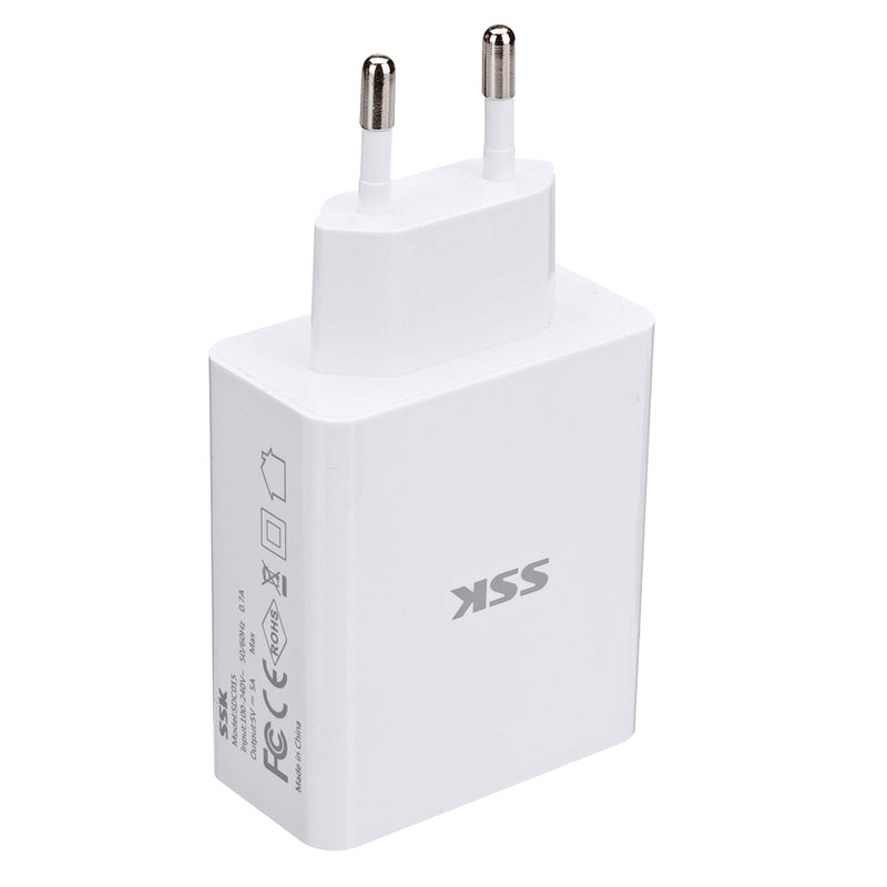 SSK 4 USB Port 5V 5A EU USB Charger Tablet Charger