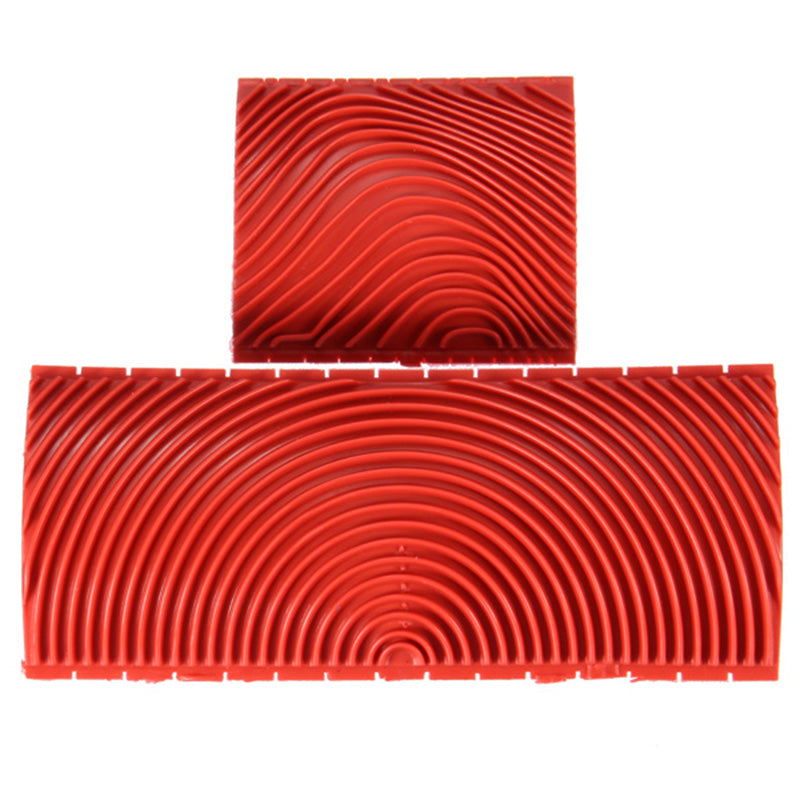 2Pcs Large & Small Wood Graining Tool DIY Wall Floor Painting Effects Wood Grain Rubber