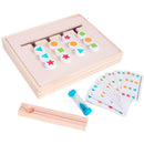 Baby Hand Grab Board Wooden Four-color Kids Puzzle Game Mongolian Early Education Toys Gift