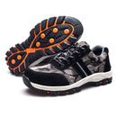 TENGOO Men Ultralight Safety Shoes Steel Toe Work Shoes Slip Resistant Breathable Hiking Climbing Running Shoes