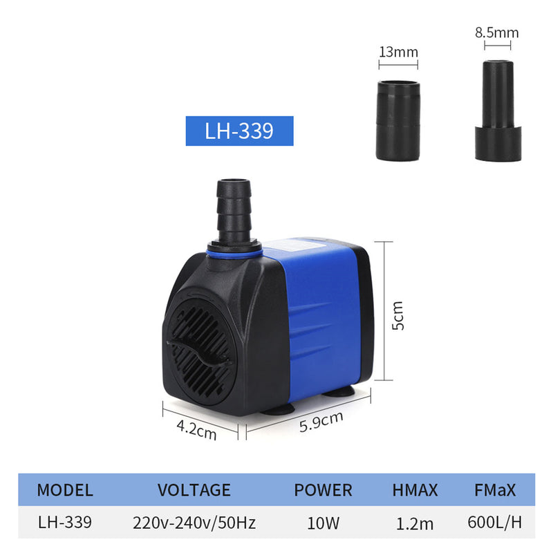 3.5W-25W Submersible Water Pump Ultra Quiet Mini Small Fountain Pump for Fish Tank Pond