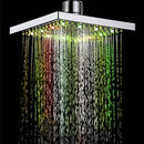 360 Adjustable Chrome Water Temperature Controlled Multi-Color LED Shower Head