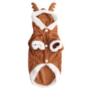 Pet Dog Puppy Christmas Lovely Deer Sweater Hoodie Jumpsuit Coat Clothes Outwear Coats
