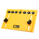 Wnew Woodworking 2 in 1 Cabinet Hardware Jig and Shelf Pin Drilling Jig with 5mm 6mm Drill Bits Set