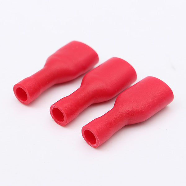 50Pcs 0.5-2.5mm Red&Blue 6.3mm Female Insulated Spade Crimp Wire Connector Terminal