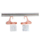 Suction Cup Bathroom Kitchen Double Towel Holder Rack Rail Shelf Rack Hanger Bar
