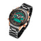 STRYVE S8020 LCD 5ATM Waterproof Week Display Full Steel Fashion Men Dual Display Digital Watch