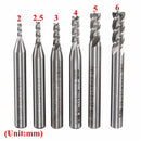 6pcs HSS 4 Flute Straight Shank End Mill Cutter 2/2.5/3/4/5/6mm End Mill Cutter CNC Tool