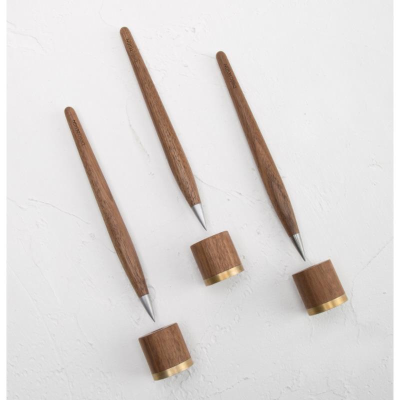 XIAOMI Wood Metal Forever Pen Luxury Creative Writing Drawing Sketching Pen with Base Business Gift