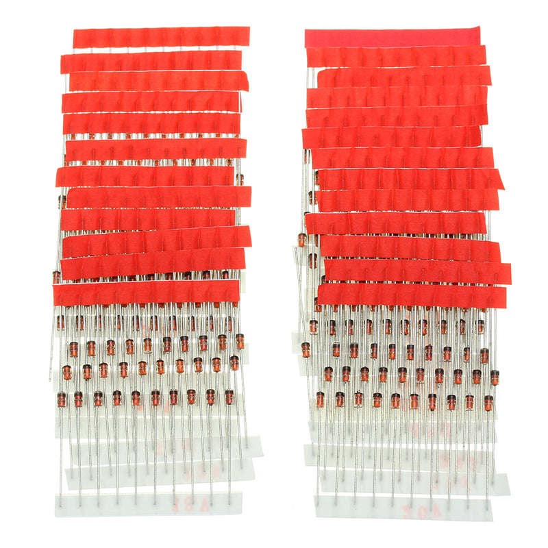 750 Pcs 25 Values 1W Zener Diode Assorted Kit 3V To 33V Assortment Kit